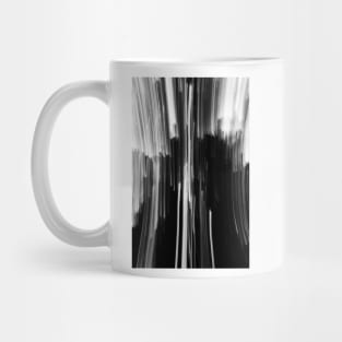 Black and white streaks from camera effects. Mug